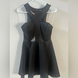 Black party dress w/ skater skirt
